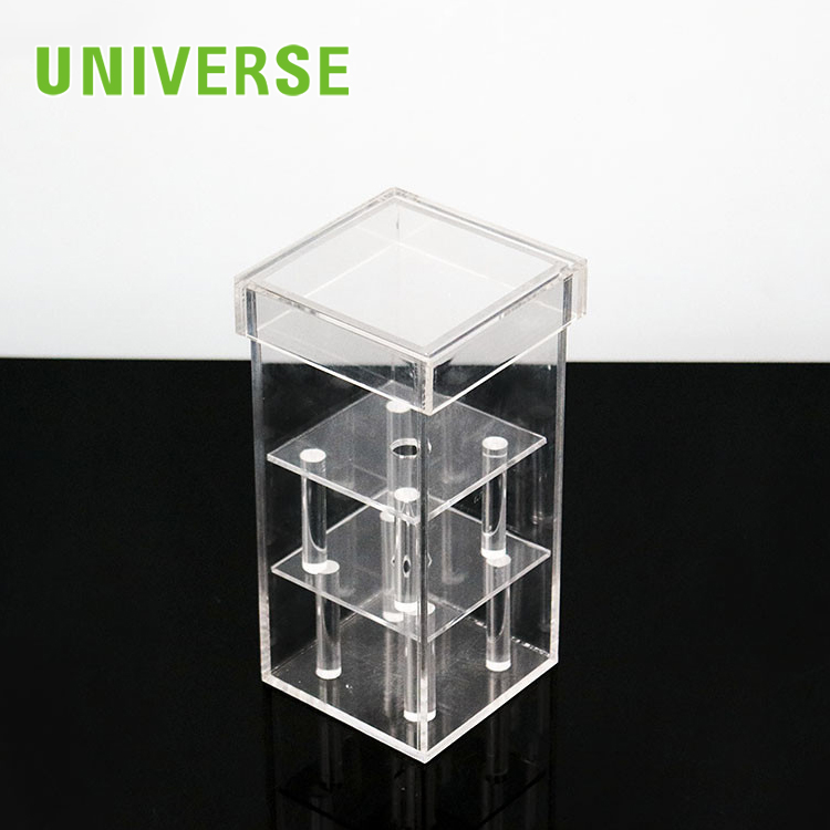 1 Square Transparent Waterproof Acrylic Rose Box with Cover