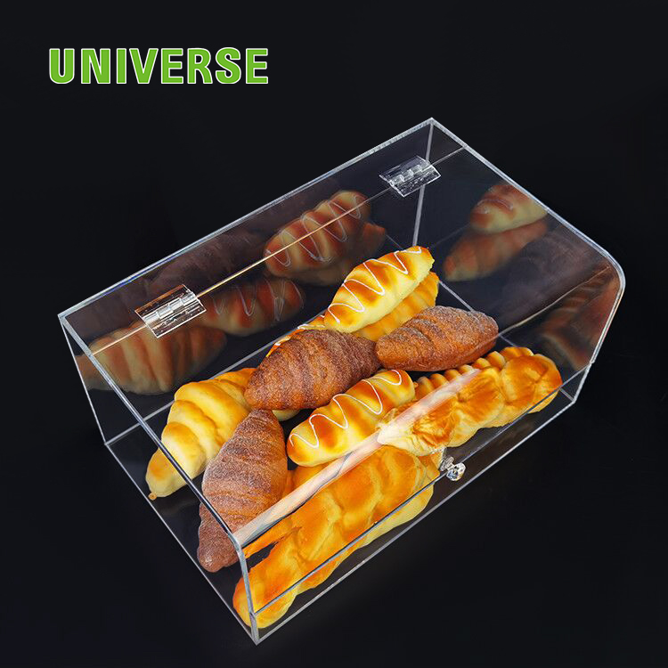 Rectangular acrylic bread storage box with transparent cover Buy
