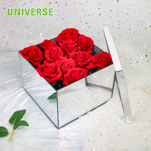 China Mirror acrylic flower box manufacturers, Mirror acrylic flower