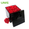 Nine black square waterproof custom acrylic flower box with cover