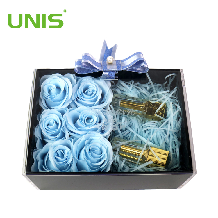 Acrylic Storage Gift Box with Rectangular Waterproof Transparent Cover