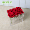 Square Six Transparent Acrylic Flower Box with Cover