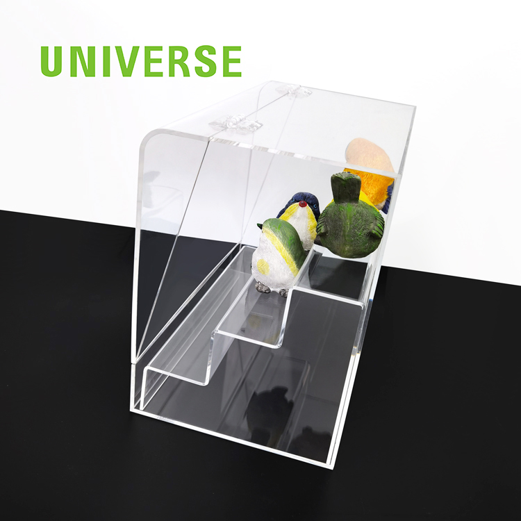 Highly Transparent Multi-layer Acrylic Toy Display Box with Flip-top Lid