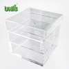 9 Square Transparent Waterproof Acrylic Rose Box with Lid And Drawer